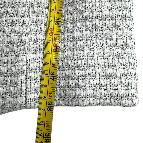 ANTONIO MELANI Size 10 Midi Dress Silver Black Metallic Career Cocktail Modern - Picture 7 of 7